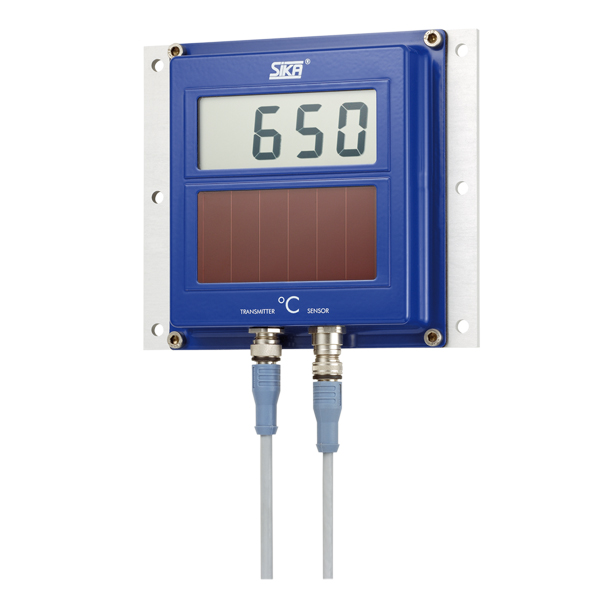 Sika Digital Remote Reading Thermometer Display SolarTemp Type 850 (Marine), transmitter 4...20 mA, range: 0...+300°C, digital display: 4 digit, 7 segment display, 25.4mm high, protection type: IP 65, insert signal: 1x PT1000/IEC 751, sensor connection: plug M12x1, PIN-connection: 1+2