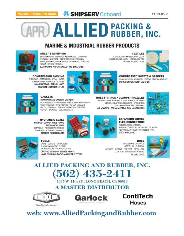 Allied Packing & Rubber Inc, Long Beach, United States Shipping