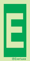 Photoluminescent self-adhesive vinyl 200x400mm Letter E - IMO sign