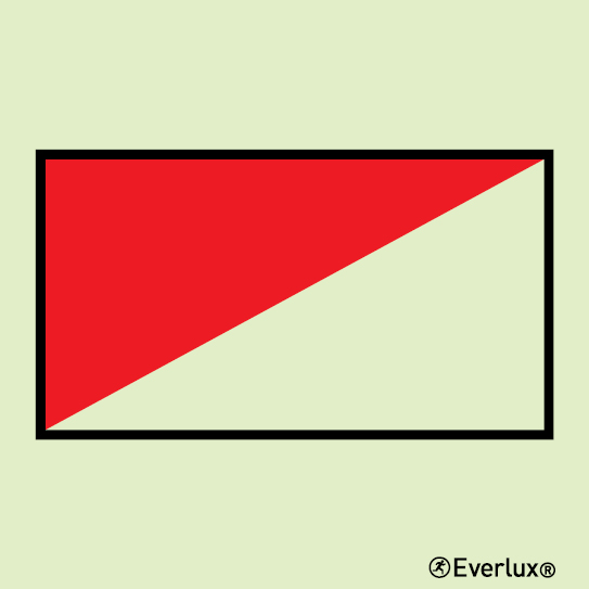 Photoluminescent 1.2mm rigid plastic 150x150mm Fire alarm panel