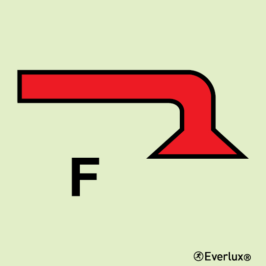 Photoluminescent 1.2mm rigid plastic 150x150mm Space protected by foam