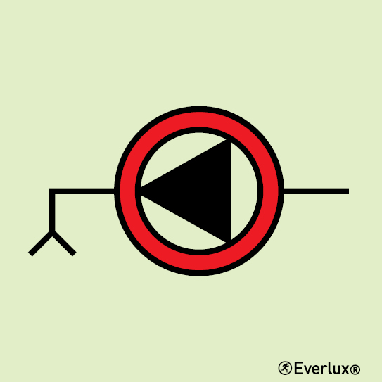 Photoluminescent 1.2mm rigid plastic 150x150mm Emergency bilge pump