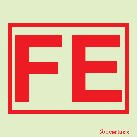 Photoluminescent 1.2mm rigid plastic 150x150mm Locker with firemans outfit