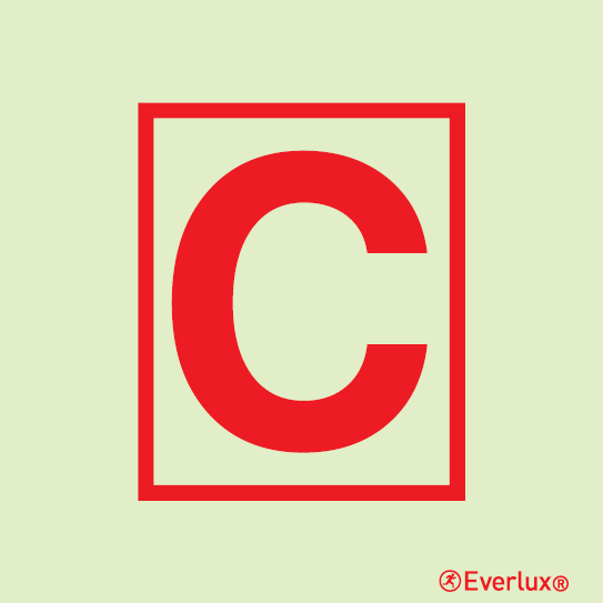 Photoluminescent 1.2mm rigid plastic 150x150mm Control station