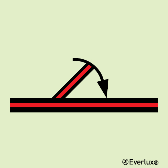 Photoluminescent self-adhesive vinyl 200x200mm A class fire door self-closing