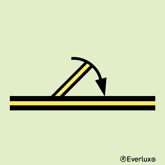 Photoluminescent 1.2mm rigid plastic 200x200mm B class fire door self-closing