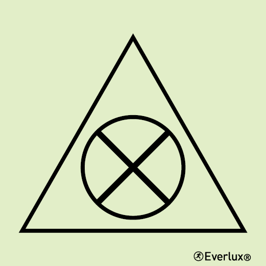 Photoluminescent self-adhesive vinyl 200x200mm Remote ventilation shut off