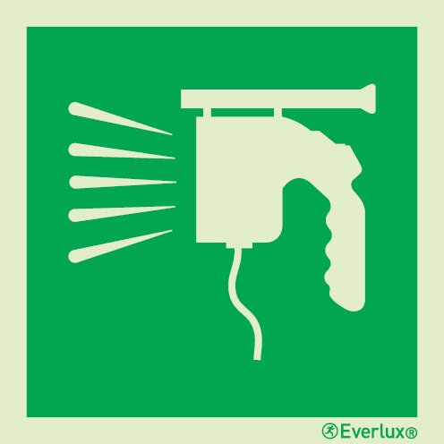 Photoluminescent 1.2mm rigid plastic 150x150mm Signal lamp sign