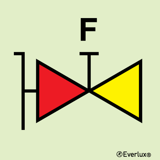 Photoluminescent self-adhesive vinyl 150x150mm Fire hydrant - Foam