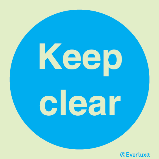 White rigid plastic 150x150mm Keep clear sign