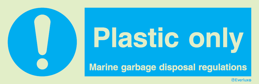 White rigid plastic 400x150mm Plastic only sign