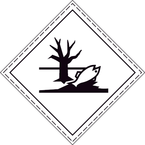 White rigid plastic 300x300mm Marine pollutant mark