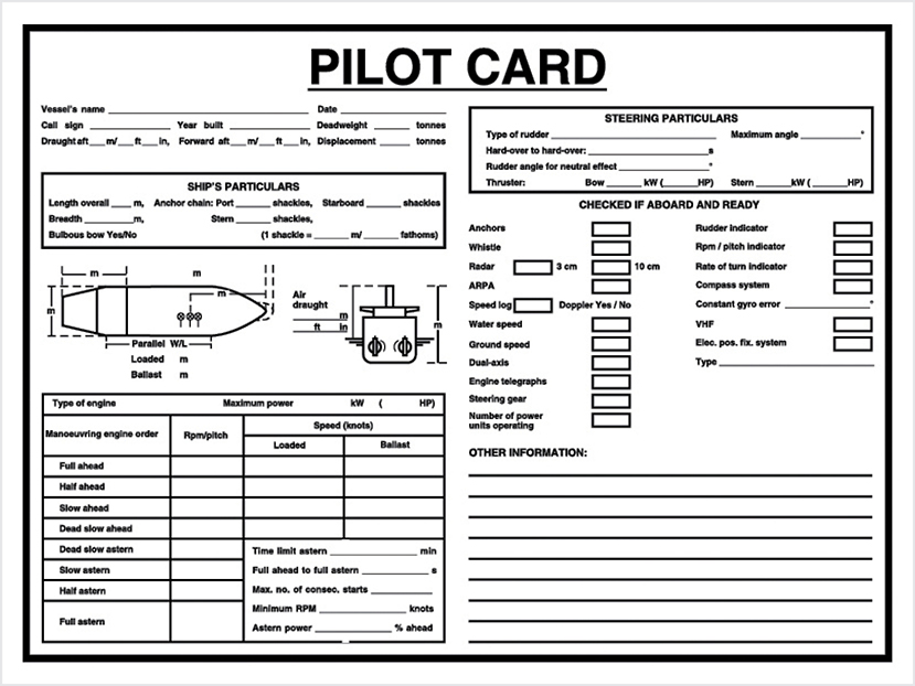 White rigid plastic 400x300mm Pilot card