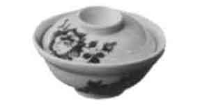 173102 RICE BOWL LARGE W/COVER CHINA, JAPANESE STYLE 155MM DIAM