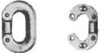 CONNECTING LINK SPLIT BLACK, 32MM