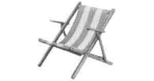 232632 DECK CHAIR FOLDING WOOD FRAME