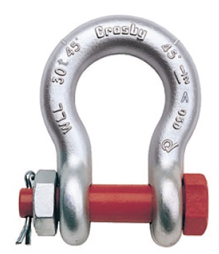 234301 SHACKLE ANCHOR FORGED CROSBY, BOLT TYPE G-2140 GALV 1-1/2"