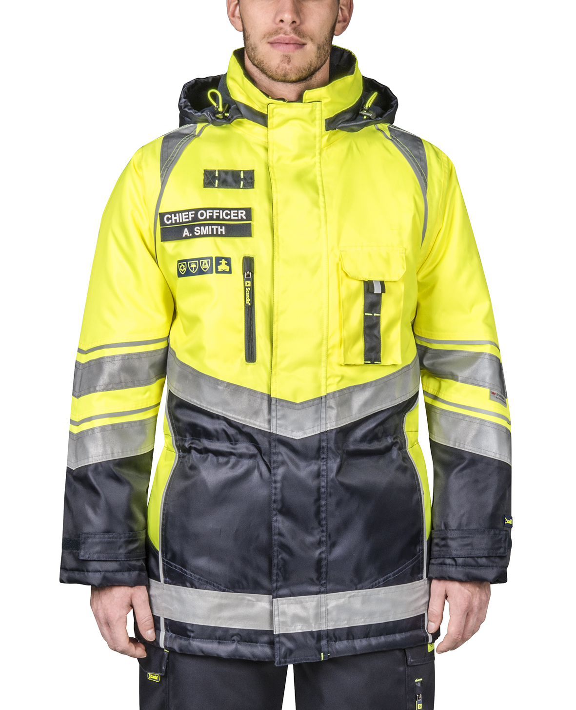 PARKAS WINTER WATER PROOF, HI VISIBILITY ORANGE/GREY XL