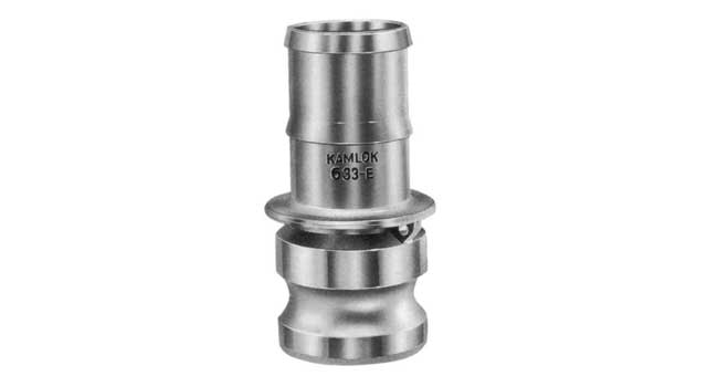 351900 COUPLING CAM&GROOVE ALUM ALLOY, E PLUG W/HOSE END 1/2"