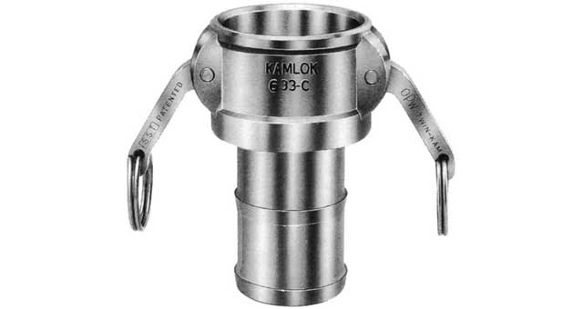 352000 COUPLING CAM&GROOVE ALUM ALLOY, C SOCKET W/HOSE END 1/2"