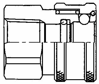 352311 COUPLING QUICK STEEL COUPLER, OHC4-4FSO FEMALE RC1/4 NOVALVE 