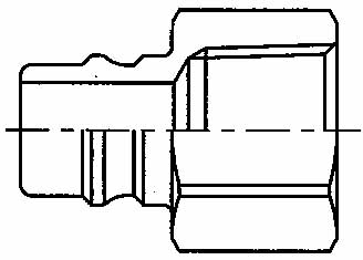 352341 COUPLING QUICK STEEL NIPPLE, OHN4-4F FEMALE RC1/4 NO VALVE 