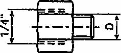 451156 NIPPLE REDUCING 1/8 1020, FOR AUTO GREASE DISPENSER 