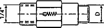 451178 VALVE NON-RETURN 1/8 2020, FOR AUTO GREASE DISPENSER 
