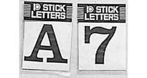 CHARACTER SELF ADHESIVE VINYL, BLACK O 30MM 10'S/PKT