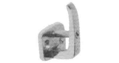 491518 TASSEL HOOK FOR CURTAIN, SQUARE BASE 16.5X28MM BRASS