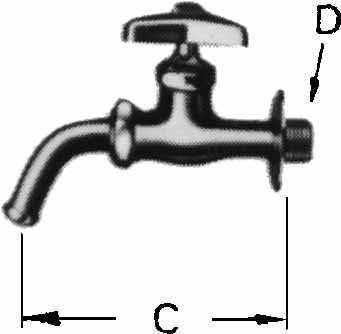 530124 FAUCET WALL WITH ROTARY SPOUT, 13(1/2)