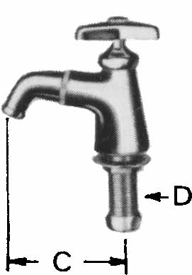 530152 FAUCET LAVATORY 13(1/2), WITH ROTARY SPOUT
