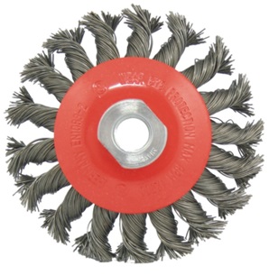 592076 BRUSH CONICAL WHEEL PLAITED, 100MM F/DERUSTINGBRUSH MAG9000  