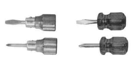 612321 SCREWDRIVER STUBBY, WOOD HANDLE SLOTTED 38MM