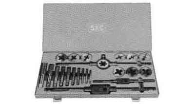 632231 SCREW PLATE SET WHITWORTH, COARSE #OK1 1/4TO 1/2 12PCS
