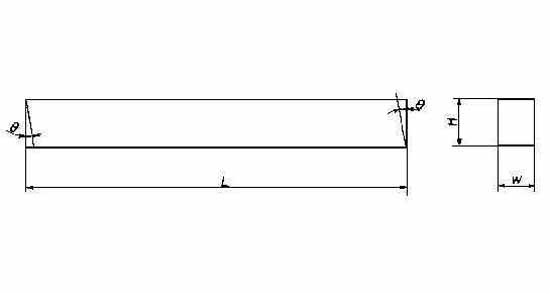 632616 TOOL BIT RECTANGULAR FLAT HSS, 6X10X160MM
