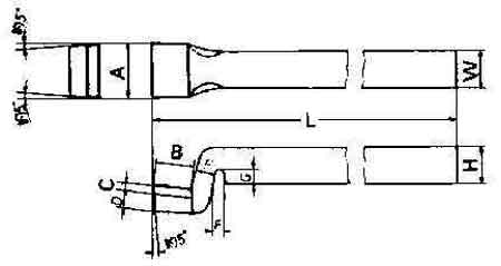 TOOL BIT TIP WELDED HSS SPRING, FINISHING-40 40X40X425MM