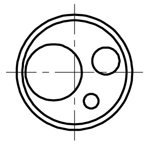 652518 SLEEVE ADAPTER FOR TEMPERATURE, CALIBRATOR OD:28MM 3 BORES 