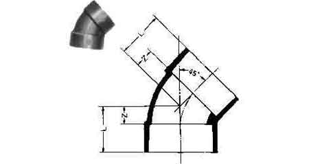 732801 ELBOW PVC 45DEG FOR DRAIN, SIZE 30