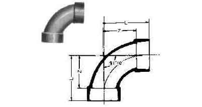 732821 ELBOW PVC 90DEG LONG RADIUS, FOR DRAIN SIZE 30