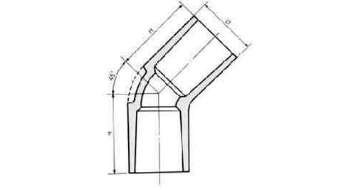 733015 ELBOW PVC 45DEG, FOR WATER SUPPLY SIZE 13