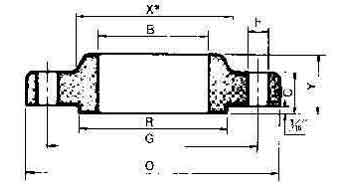 734651 FLANGE STEEL WELDING SLIP-ON, BOSS TYPE ANSI 150LBS-1/2"