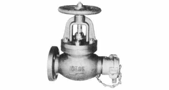 GLOBE HOSE VALVE CAST-IRON, FLANGE&COUPLING F7333 5KG-50MM