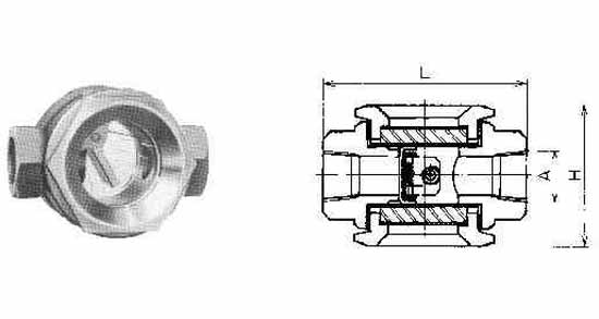 752501 SIGHT FLOW INDICATOR CAST IRON, FLAPPER TYPE SCREWED 8A