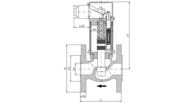 752554 SWITCH FLOW PISTIN TYPE VM132, DN32 FLANGED DIN 2527 | IMPA Code ...