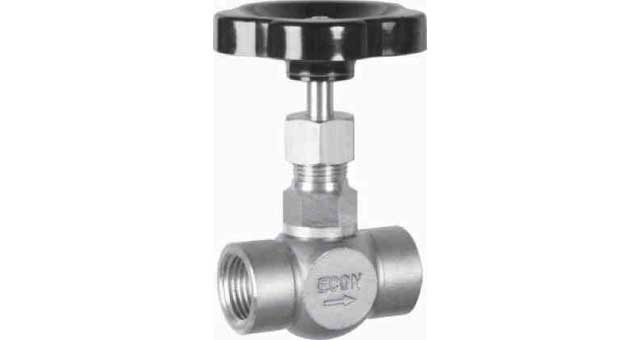 756202 NEEDLE VALVE DIN BRASS SCREWED, #718 1/4"