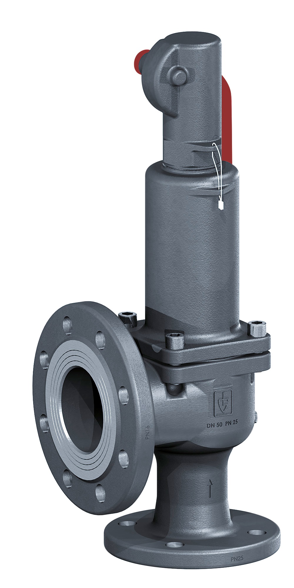 756273 VALVE SAFETY CAST IRON 352TGFL, GASTIGHT W/LEVER HDL PN40 DN40 