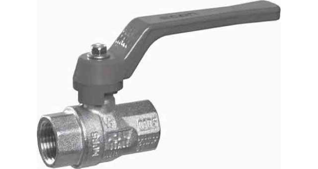 756601 BALL VALVE DIN FORGED BRASS, FULL BORE SCREWED #1607 1/4"