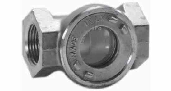 756861 SIGHT GLASS DIN BRONZE SCREWED, SINGLE WINDOW #626 1/2"