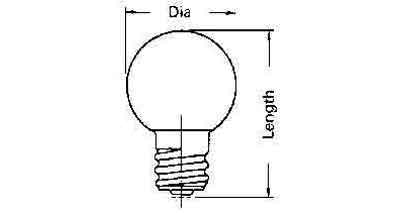 790651 LAMP PILOT GLOBULAR CLEAR E-10, 6.3V 1W 11X23.5MM